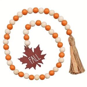 Fall Maple Leaf/Autumn/Halloween/Thanksgiving Bead Garland for Tier Tray Decor